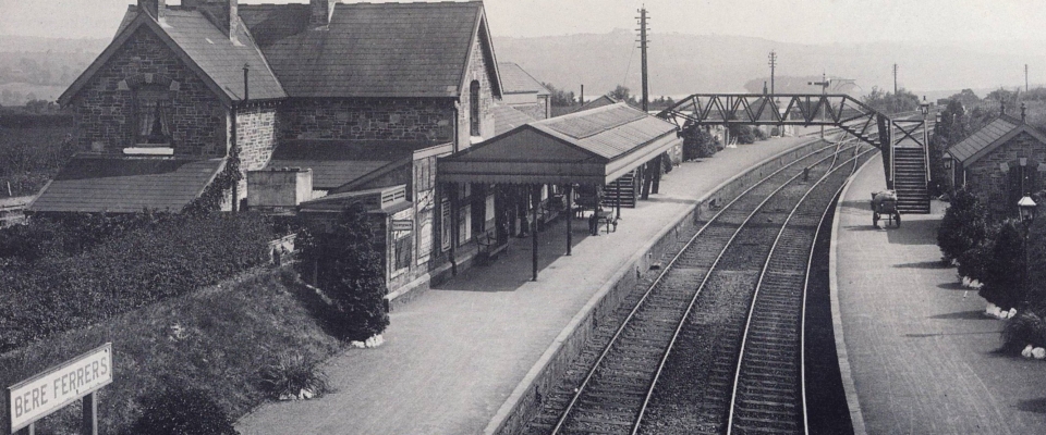 Bere Ferrers station early C20 looking S